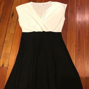 Black and white maternity dress